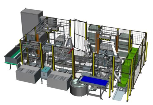 Automotive Assembly Line with Four ABB Robots