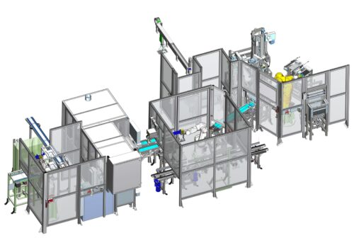 Duction Line with Three Stäubli Robots